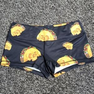 Feed me Fight me spandex shorts